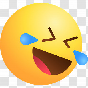 Laughing Emoji - Funny Laughing Emoji Illustration Transparent PNG