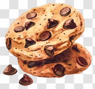 Chocolate Chip Cookies - Delicious Chocolate Chip Cookies Transparent PNG