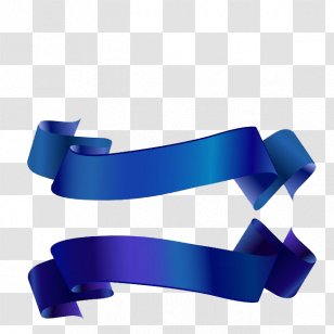 Floating Blue Ribbon - Web Banner Transparent PNG