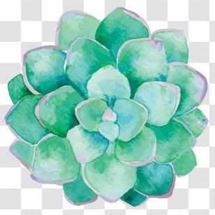Taobao Spoonflower Watercolor Painting Person Wedding - Succulents Transparent PNG