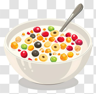 Cereal Day - Cartoon Cereal Bowl Transparent PNG