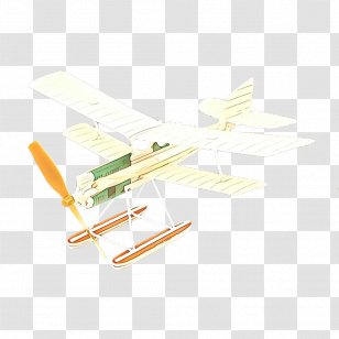 Airplane - Yellow Physical Model Transparent PNG