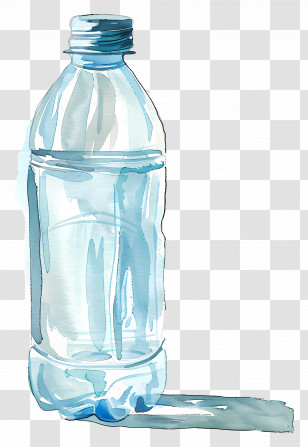 Water Bottle - Clear Plastic Water Bottle Transparent PNG