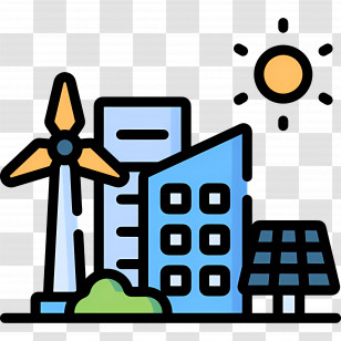 Sustainability - Sustainable City Illustration For Green Energy Transparent PNG