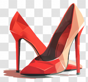High Heel - Red High Heels Fashion Illustration Transparent PNG