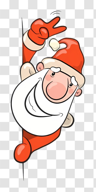 Santa Claus Figure - Cheerful Santa Claus Waving Transparent PNG