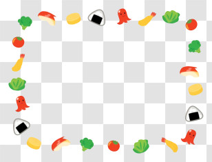 Food Frame - Cute Food Frame With Vegetables Transparent PNG