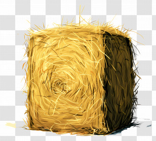 Bale Of Hay - Square Hay Bale In Field Transparent PNG