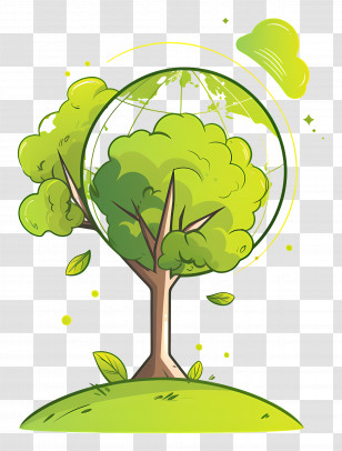 World Earth Day - Tree With Globe For Environment Transparent PNG