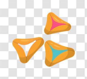 Purim Hamantash - Colorful Triangle Cookies Transparent PNG