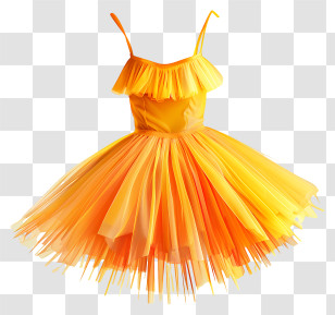 Tutu Ballet Dress - Bright Yellow Tutu Dress Transparent PNG