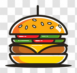 Burger Logo - Cheeseburger Fast Food Illustration Transparent PNG