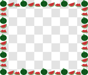 Fruit Frame - Watermelon Border Frame Transparent PNG