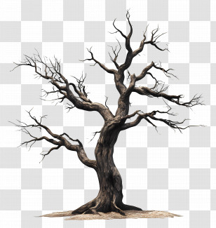 Old Dead Tree - Dead Tree Illustration Transparent PNG