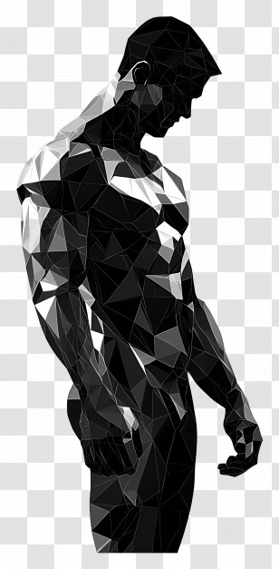 Strong Man Silhouette - Abstract Silhouette Of A Man Transparent PNG