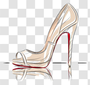 High Heel Shoes - Elegant High Heel Shoe Illustration Transparent PNG