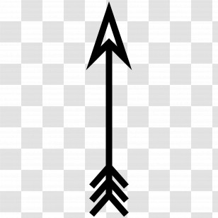 Bow Arrow - Black Arrow Symbol For Direction Transparent PNG