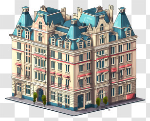 3d Rendering - Illustrated Luxury Mansion Exterior Transparent PNG