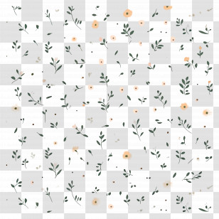 Flower Background - Minimalist Tiny Floral Pattern Transparent PNG
