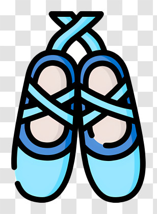 Ballet Shoes Logo - Blue Ballet Shoes Illustration Transparent PNG