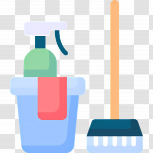 Cleaning Mop - Cleaning Tools Illustration For Household Chores Transparent PNG