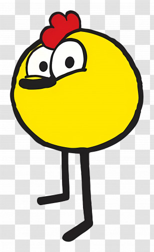 Peep And The Big Wide World - Quirky Yellow Bird With Red Crest Transparent PNG