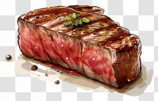 Medium Rare Steak - Juicy Grilled Steak Transparent PNG