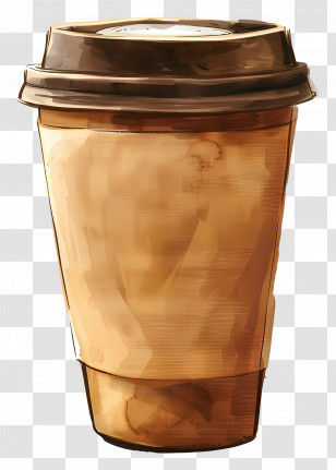 Coffee Paper Cup - Brown Coffee To-Go Cup Transparent PNG