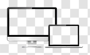 Laptop - Desktop And Laptop Illustration For Technology Concepts Transparent PNG