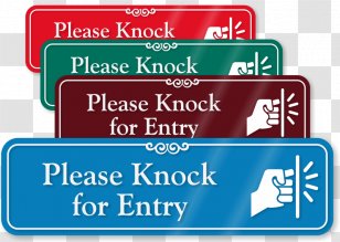 Sign Name Plates & Tags Label Housekeeping Door Hanger - Tag - Knock Transparent PNG