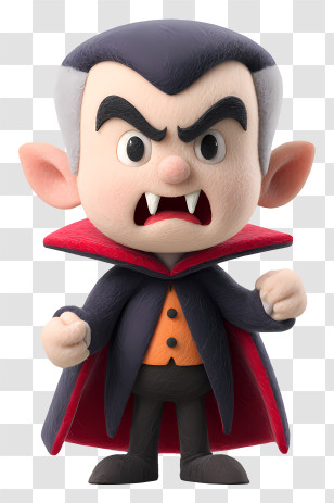 Spooky Vampire - Cartoon Vampire With Fangs Transparent PNG
