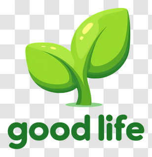 Leaf Logo - Good Life Sprout Logo Transparent PNG