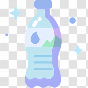 Water Bottle - Illustration Of A Water Bottle Transparent PNG
