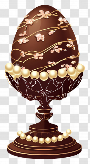 Chocolate Easter Egg - Decorative Chocolate Egg Transparent PNG
