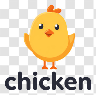 Chicken Logo - Cute Yellow Chick Logo Transparent PNG