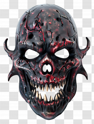 Halloween Mask - Demonic Skull Mask For Halloween Transparent PNG