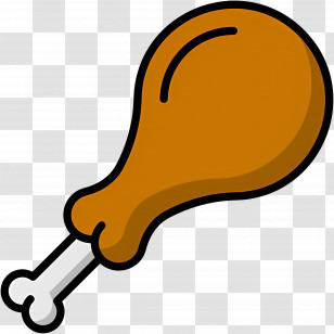 Drumstick - Golden Brown Fried Chicken Drumstick Transparent PNG