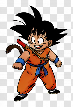 Goku - Anime Character Illustration With Martial Arts Style Transparent PNG