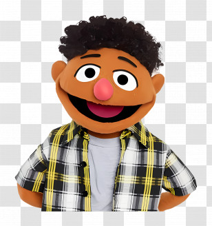 Tamir - Puppet Character In Plaid Shirt Transparent PNG