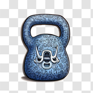 Kettlebell
 - Blue Patterned Kettlebell Transparent PNG