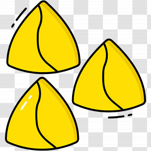 World Samosa Day - Yellow Triangles Pattern Transparent PNG