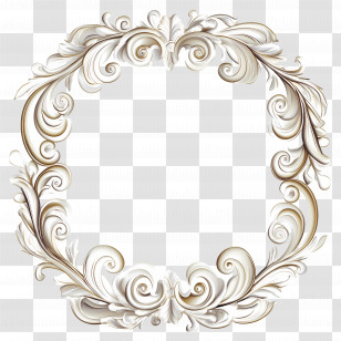 Wedding Circle Frame - Ornate Gold Frame Transparent PNG