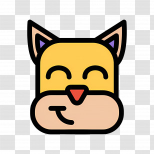 Dog Emoji - Smiling Cat Face Emoji Transparent PNG