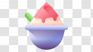 Kakigori - Colorful Shaved Ice Dessert Transparent PNG