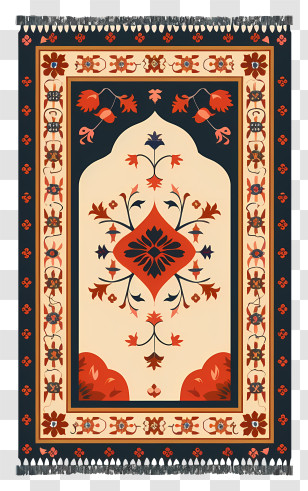 Prayer Rug - Classic Oriental Patterned Carpet Transparent PNG