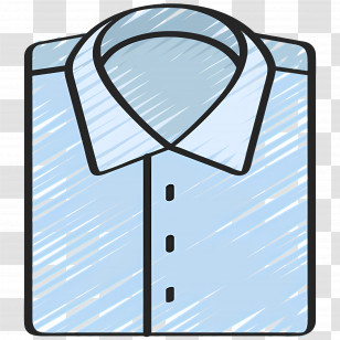Shirt - Neatly Folded Blue Shirt With Collar And Buttons Transparent PNG