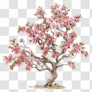 Cherry Blossom Tree - Beautiful Cherry Blossom Tree In Spring Transparent PNG