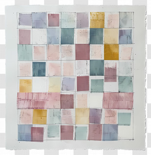 Quilt - Abstract Colorful Squares Pattern Transparent PNG