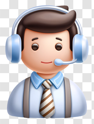 Client Service - Customer Service Representative With Headset Transparent PNG