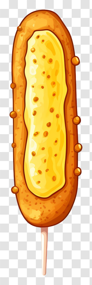 Cartoon Food - Cheese Corn Dog Illustration Transparent PNG